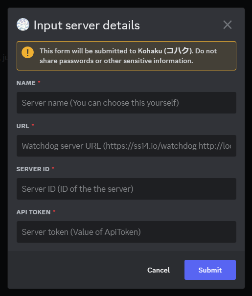 Input field